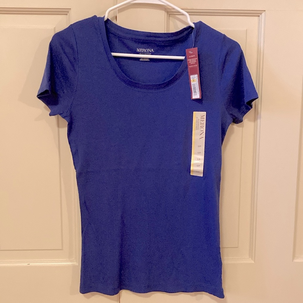 NWT Merona Ultimate Tee Blue T-shirt Size S